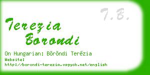 terezia borondi business card