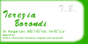 terezia borondi business card